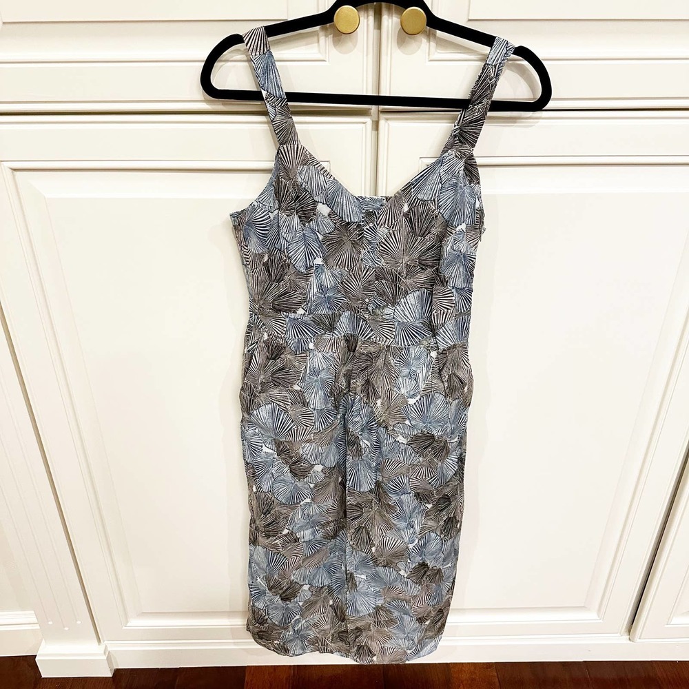 Sud Express Women’s Cotton Fan Print Midi Sun‎ Dress Beachy Summer Pockets
